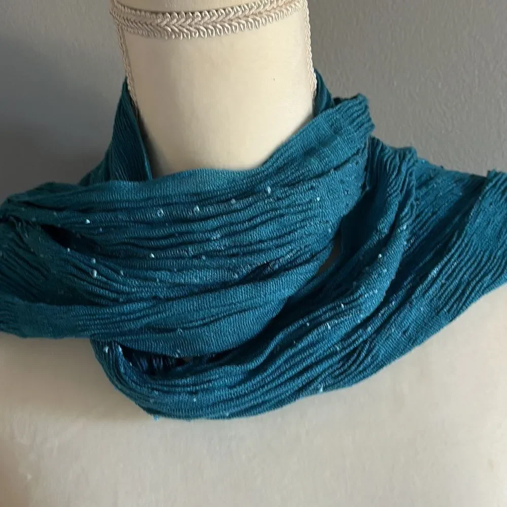 Turquoise Scarf/Wrap with Fringe!